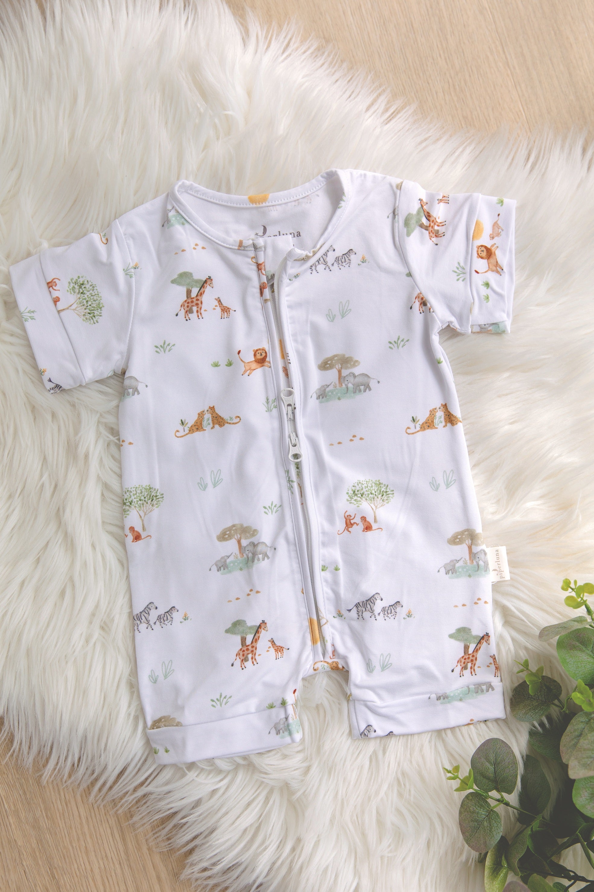 Bamboo Playsuit - Savanna