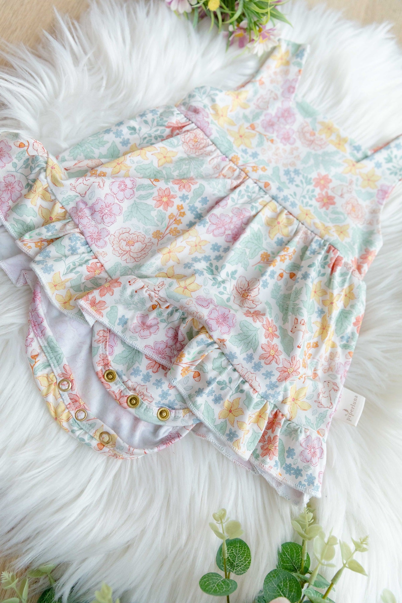 Bamboo Onesie Preppy Dress - Foliage