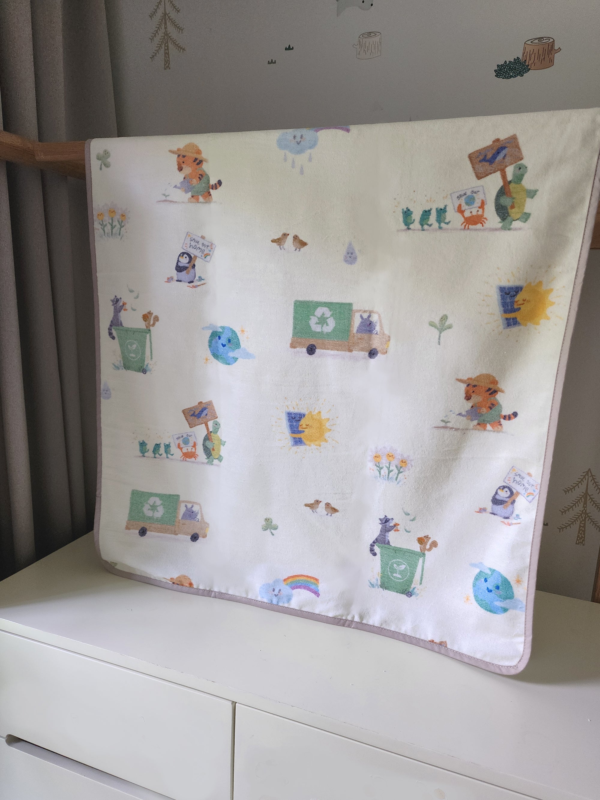 *PRE-ORDER* Organic Bath Towel - Save Our Planet