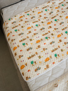 Bamboo Waterproof Bed Mat (With Wings) - Harvest