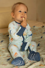 Load image into Gallery viewer, Bamboo Footie - Ocean
