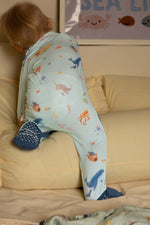 Load image into Gallery viewer, Bamboo Footie - Ocean
