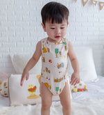 Load image into Gallery viewer, Bamboo Sleeveless Boysuit Onesie - Harvest
