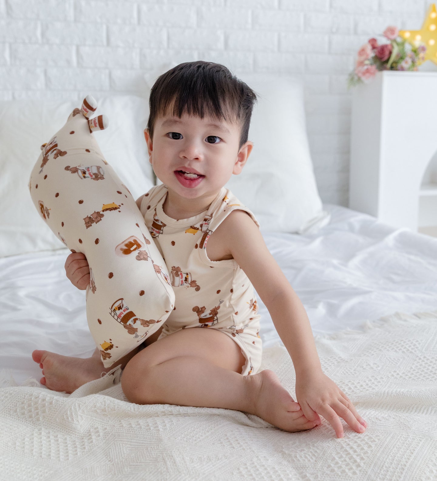 Bamboo Sleeveless Boysuit Onesie - Nuatella