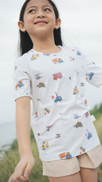 Load image into Gallery viewer, Unisex Bamboo Tee - Dino Construction
