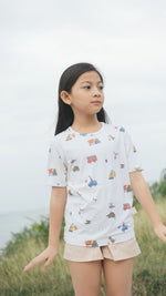 Load image into Gallery viewer, Unisex Bamboo Tee - Dino Construction

