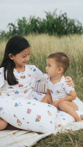 Bamboo Bodysuit Onesie - Dino Construction