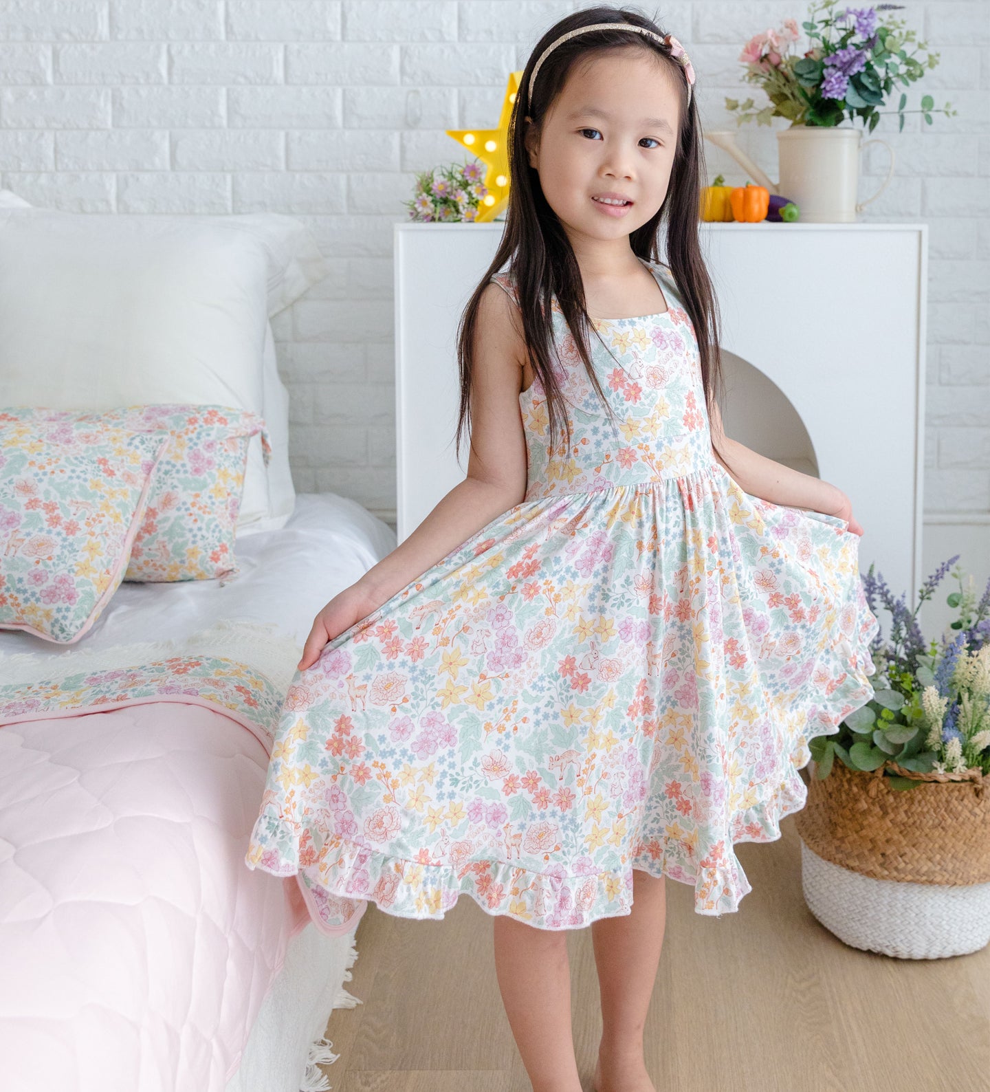 Bamboo Preppy Dress - Foliage