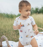 Load image into Gallery viewer, Bamboo Bodysuit Onesie - Dino Construction
