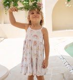 Load image into Gallery viewer, Sleeveless Bamboo Twirl Dress - Unicorn
