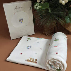 Bamboo Swaddle - Merlions At The Beach