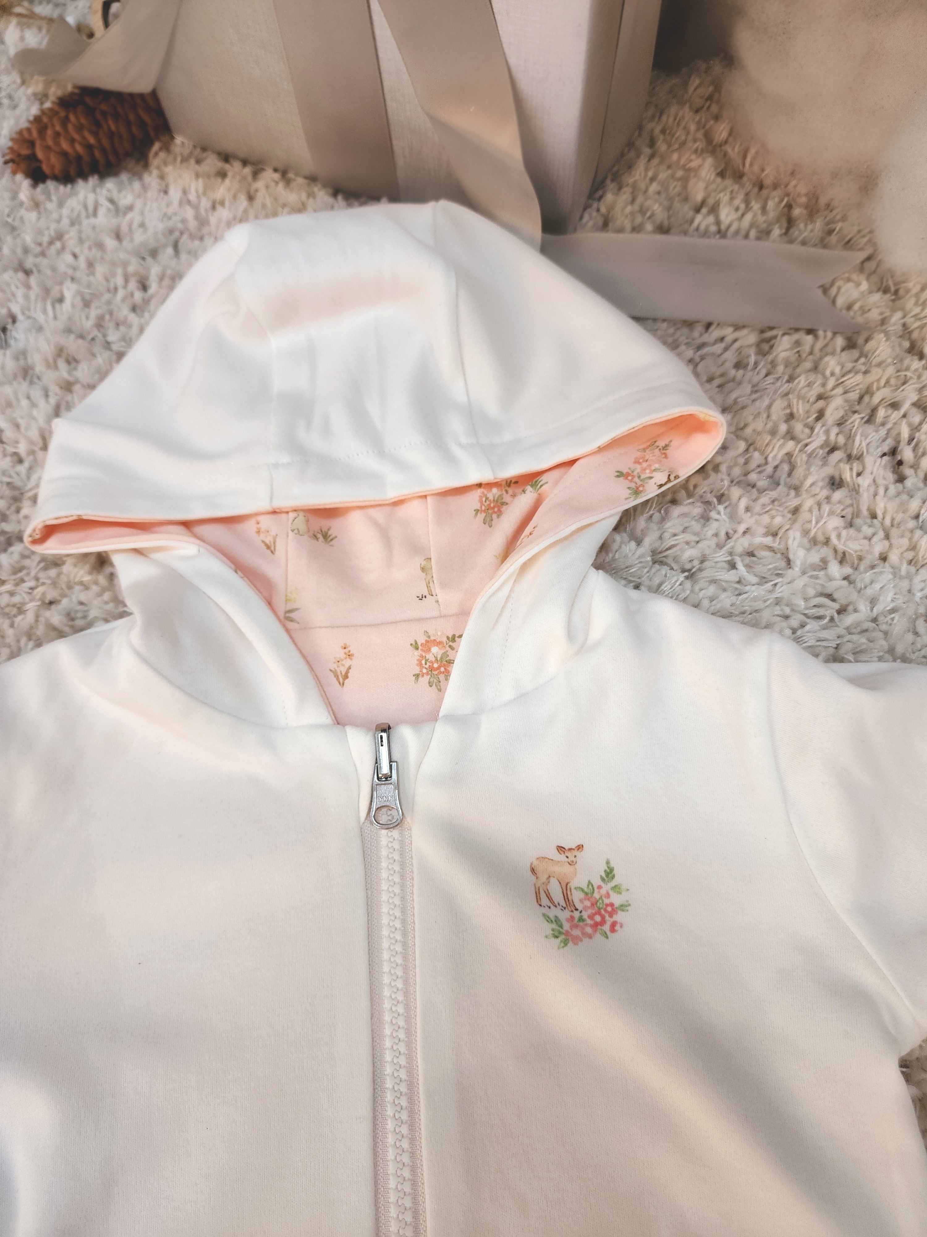Organic Cotton Reversible Hoodie Jacket (Whimsical Forest)