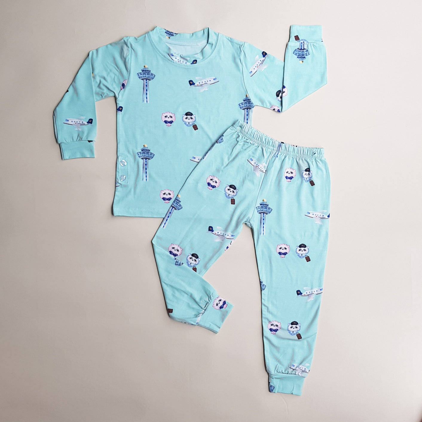 Toddler Pyjamas set - Merlions At The Airport
