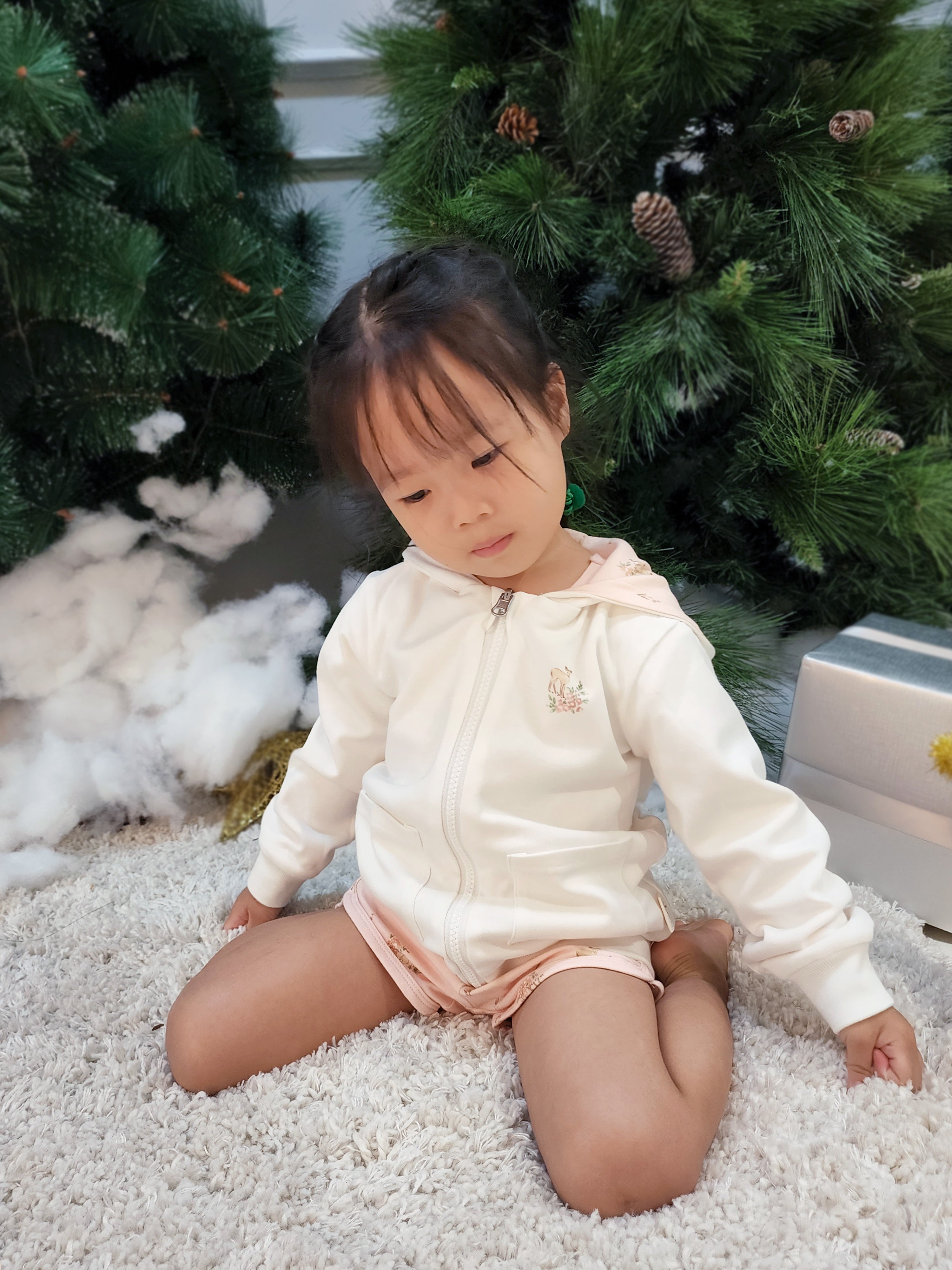 Organic Cotton Reversible Hoodie Jacket (Whimsical Forest)