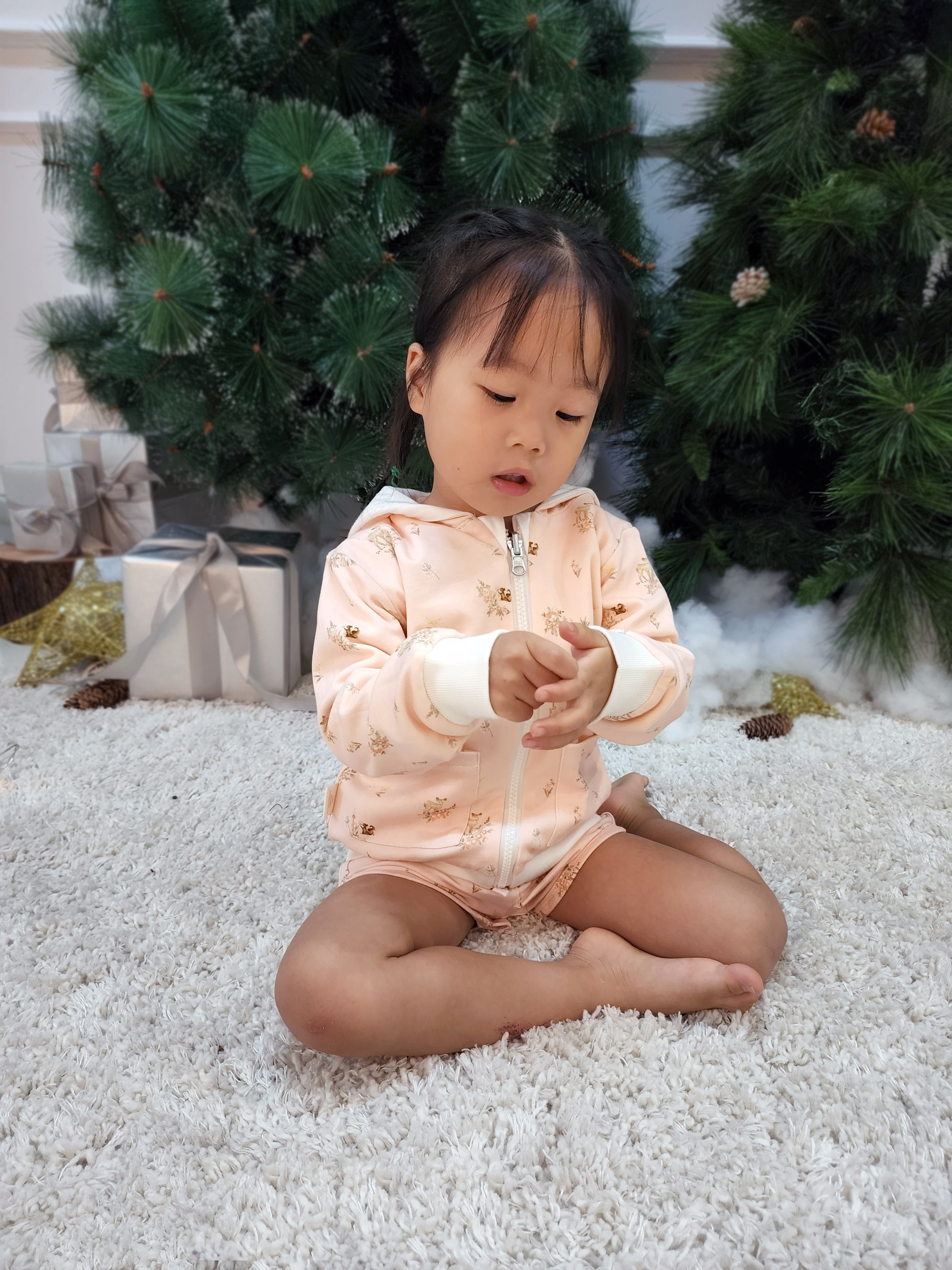 Organic Cotton Reversible Hoodie Jacket (Whimsical Forest)