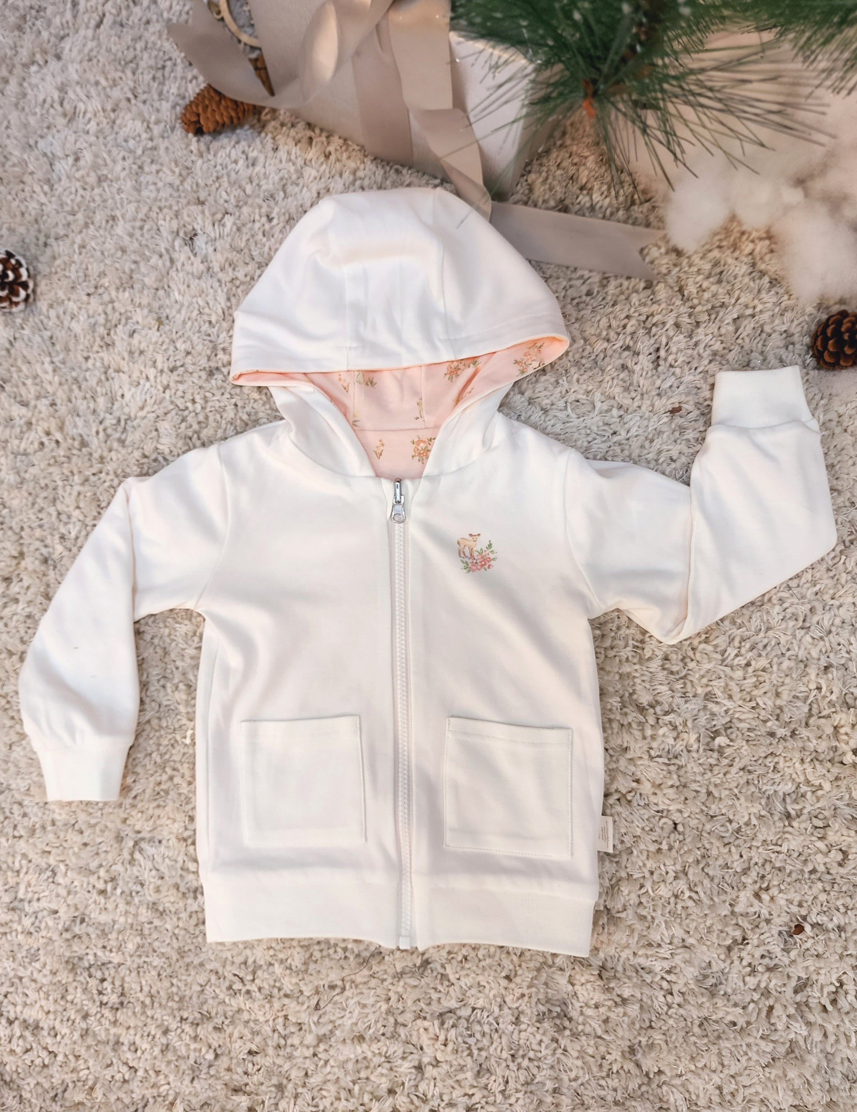 Organic Cotton Reversible Hoodie Jacket (Whimsical Forest)